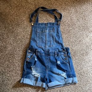 Size XL KanCan Denim Overall Shorts